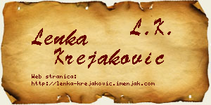 Lenka Krejaković vizit kartica